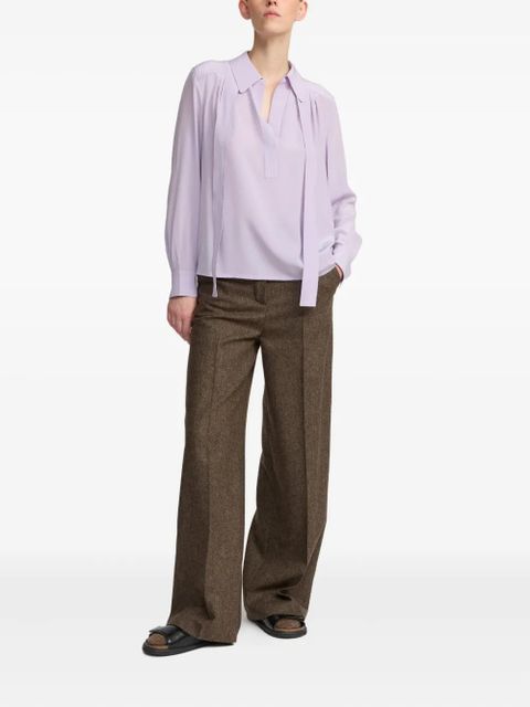 Yves Salomon tie-neck blouse - Purple - zdjęcie produktu nr 2