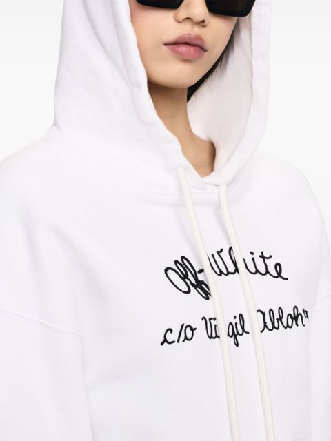 Off-White embroidered-logo hoodie