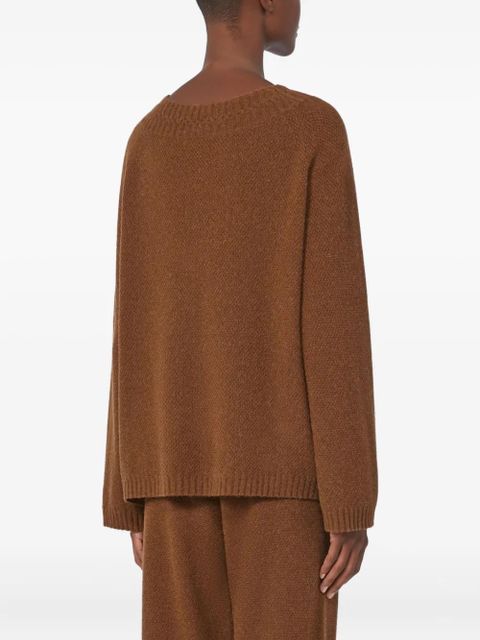 Max Mara Laser crew-neck long-sleeve sweater - Brown - zdjęcie produktu nr 2