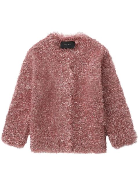Simone Rocha tinsel-knit cardigan - Pink - zdjęcie produktu nr 1