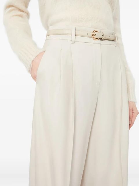 Max Mara pleated-front belted trousers - Neutrals