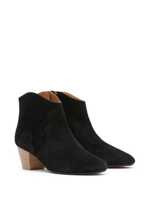 ISABEL MARANT Dicker suede Western boots - Black