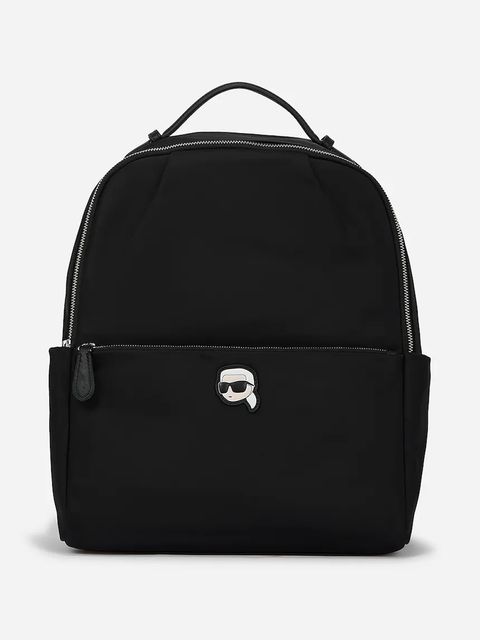 Karl Lagerfeld plecak IKON damski kolor czarny mały gładki A2W30183 - zdjęcie produktu nr 1