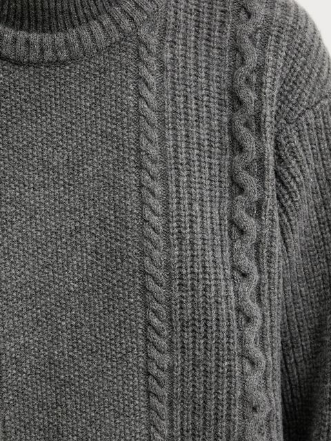 G-Star sweter wełniany 0 damski kolor szary ciepły z golfem D27730.D770