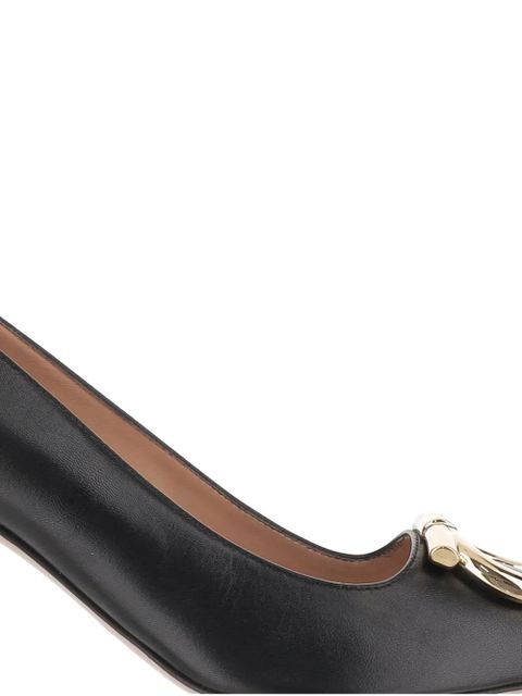 Ferragamo 70mm Maxi Gancini leather pumps - Black