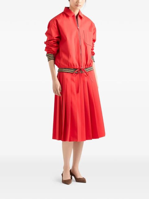 Prada gabardine blouson jacket - Red - zdjęcie produktu nr 2