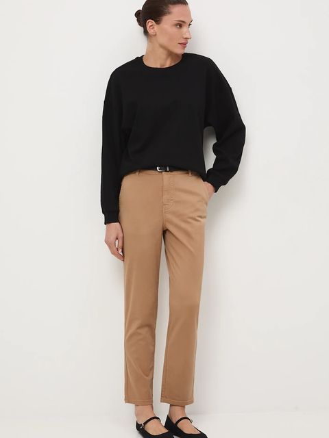 Medicine spodnie damskie kolor czarny fason chinos medium waist - zdjęcie produktu nr 2