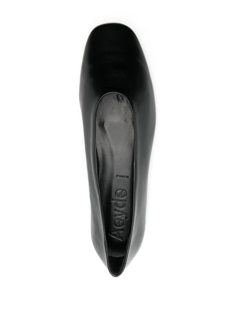 Aeyde Kirsten leather flat - Black