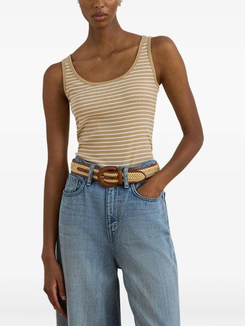 Lauren Ralph Lauren striped ribbed-knit tank top - Neutrals - zdjęcie produktu nr 1