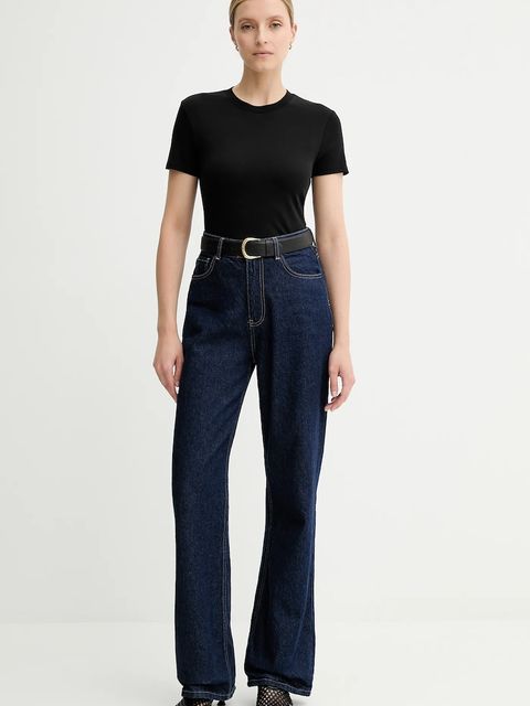 Calvin Klein t-shirt bawełniany damski kolor czarny LV044C216G