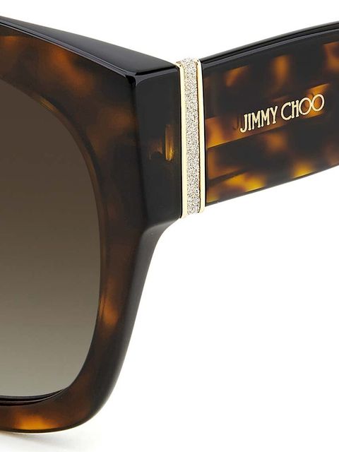 Jimmy Choo okulary przeciwsłoneczne damskie kolor brązowy