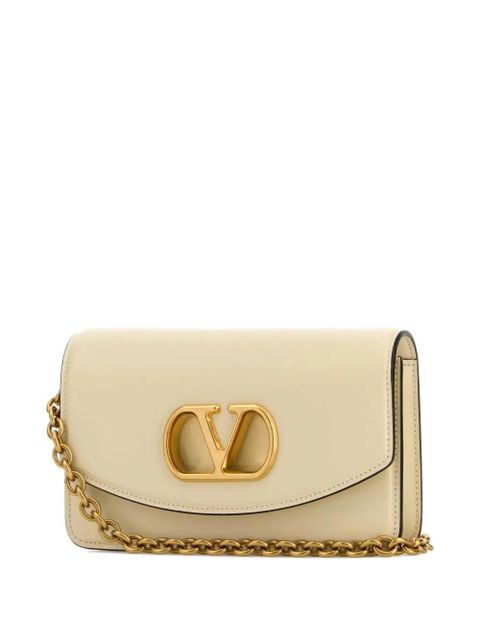 Valentino Garavani V-logo leather cross body bag - Neutrals - zdjęcie produktu nr 2