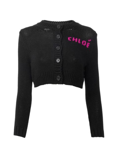 Chloé button knitted cardigan - Black - zdjęcie produktu nr 1