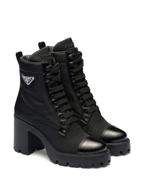 Prada 90mm triangle-logo ankle boots - Black - zdjęcie produktu nr 2