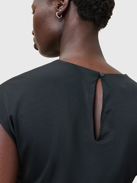 AllSaints bluzka ANNALIE damska kolor czarny gładka W191JC