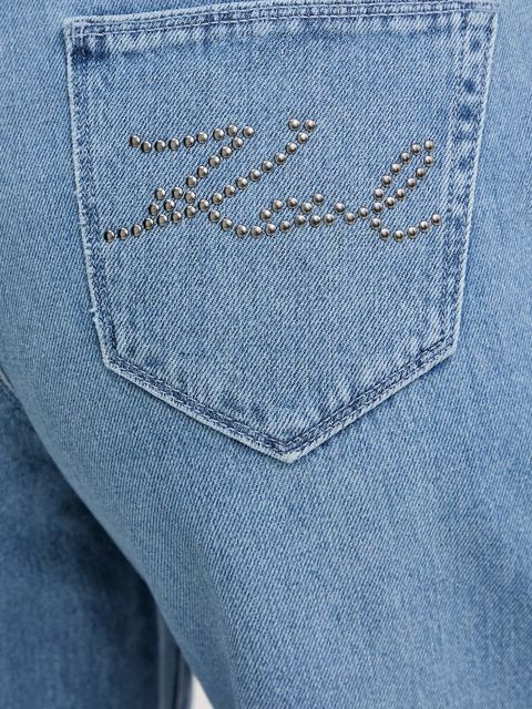 Karl Lagerfeld jeansy damskie kolor niebieski B1W10047