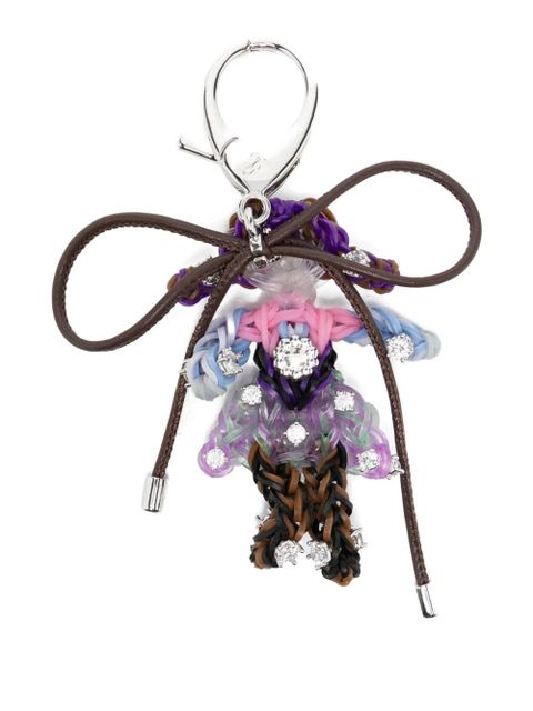 SHUSHU/TONG rhinestone woven doll keychain - Purple - zdjęcie produktu nr 2