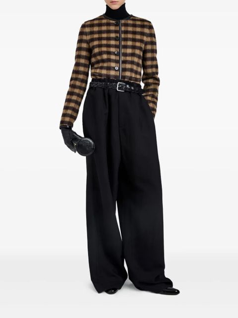 Proenza Schouler checked cropped jacket - Brown - zdjęcie produktu nr 2