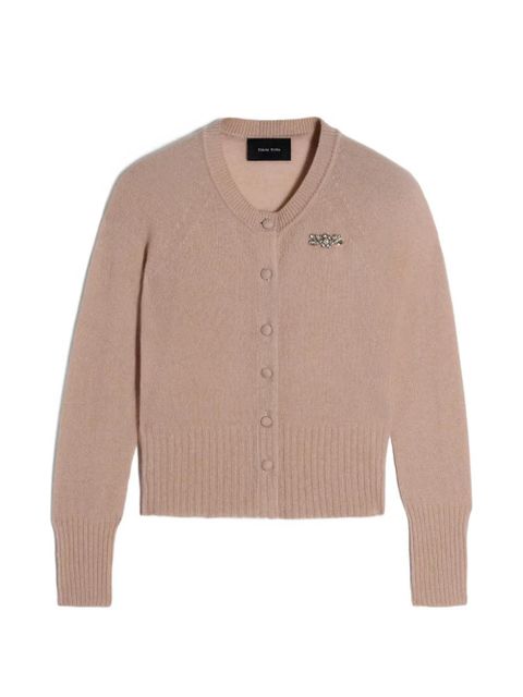 Simone Rocha relaxed embellished cashmere cardigan - Neutrals - zdjęcie produktu nr 1