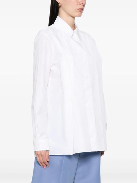 Marni organic-cotton logo-embroidered shirt - White