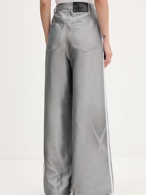 adidas Originals jeansy Baggy Shine Dnm damskie kolor szary KE9800