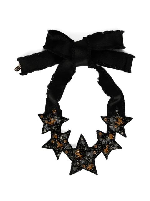 Valentino Garavani star-motif beaded necklace - Black - zdjęcie produktu nr 1