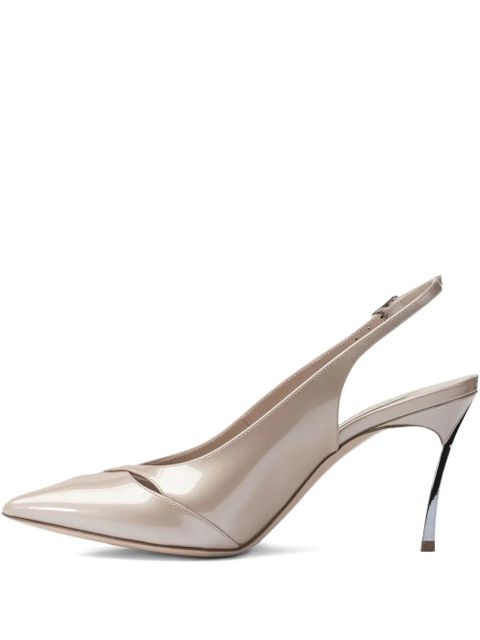 Casadei 80mm Samurai Blade slingback pumps - Neutrals - zdjęcie produktu nr 1