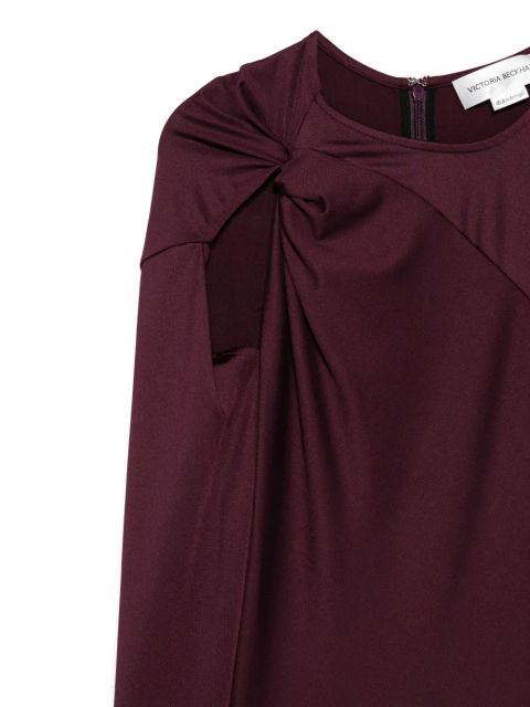 Victoria Beckham twist-detail cut-out top - Red