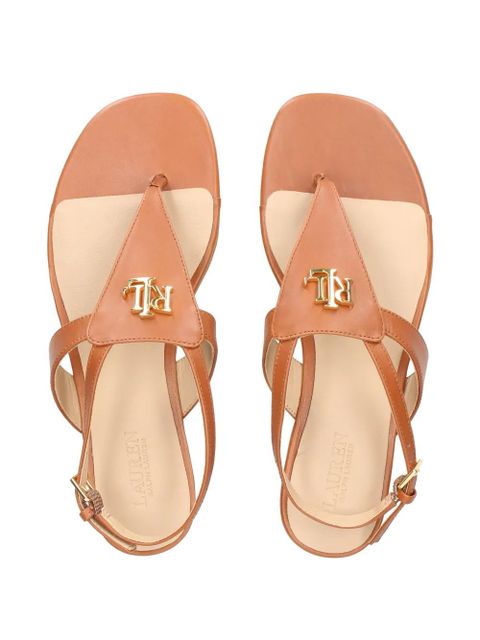 Lauren Ralph Lauren logo-appliqué sandals - Brown