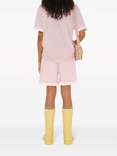 Burberry Equestrian Knight-print cotton shorts - Pink