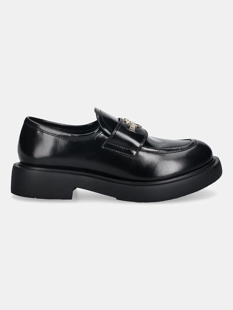 Love Moschino mokasyny skórzane damskie kolor czarny na platformie JA10404G0NJD0000 - zdjęcie produktu nr 2