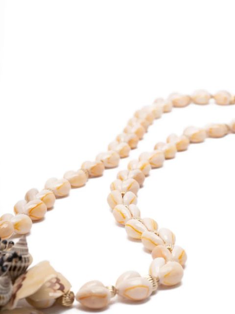 Valentino Garavani shell flower necklace - Neutrals