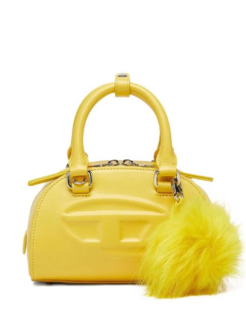Diesel mini embossed-logo pompom-embellished shoulder bag - Yellow - zdjęcie produktu nr 1