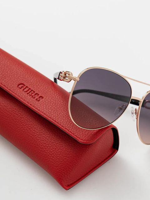 Guess okulary przeciwsłoneczne damskie kolor złoty GU00158_6128B