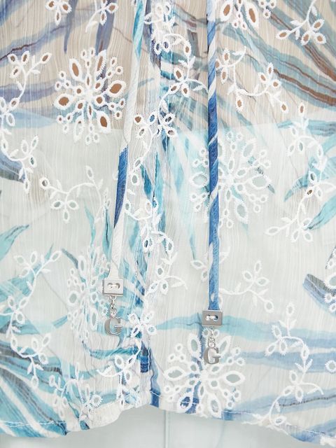 Guess bluzka DANILE damska kolor niebieski gładka W5GH60 W0WA2