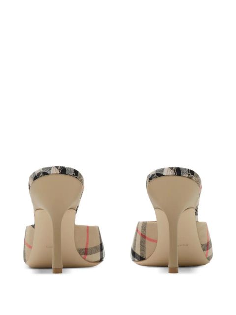 Burberry Check Mews high sandals​ - Neutrals - zdjęcie produktu nr 2