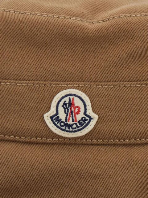 Moncler logo-patch bucket hat - Brown