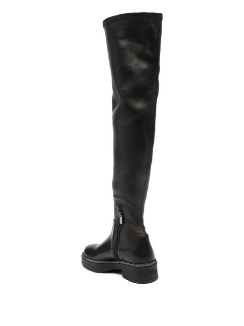René Caovilla 40mm embellished knee-high boots - Black - zdjęcie produktu nr 2