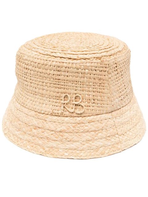 Ruslan Baginskiy woven jute bucket hat - Neutrals - zdjęcie produktu nr 1