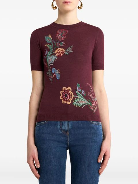 ETRO floral-jacquard top - Red - zdjęcie produktu nr 2