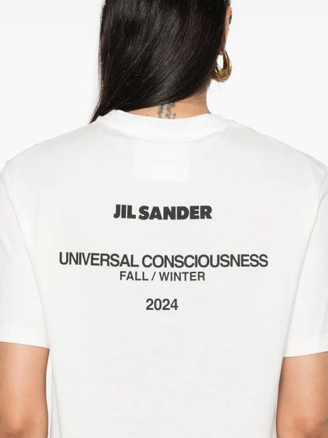 Jil Sander logo-print cotton T-shirt - Neutrals
