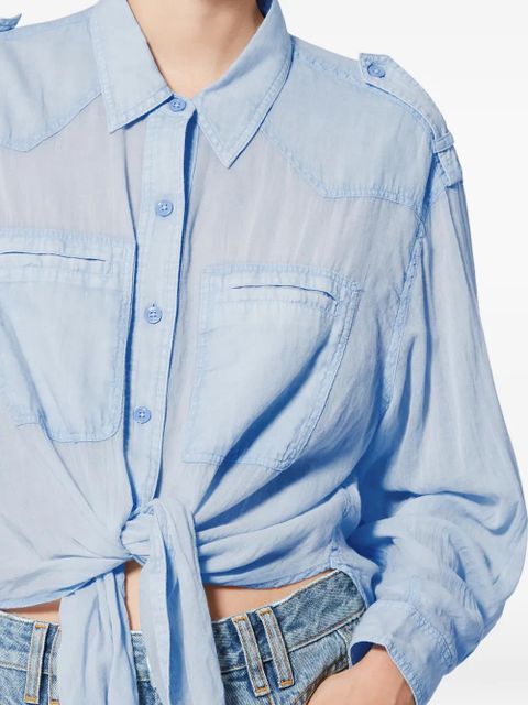 MARANT ÉTOILE tie-detail shirt - Blue