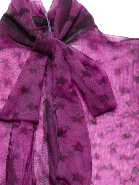 Acne Studios star-print puff-sleeve top - Purple