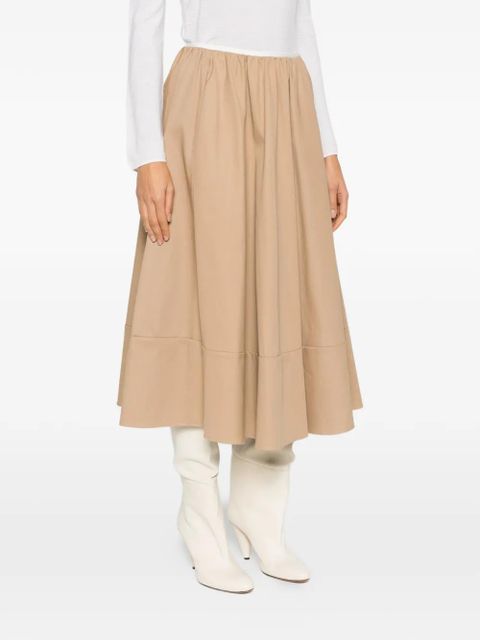 Maje elasticated-waist midi skirt - Neutrals
