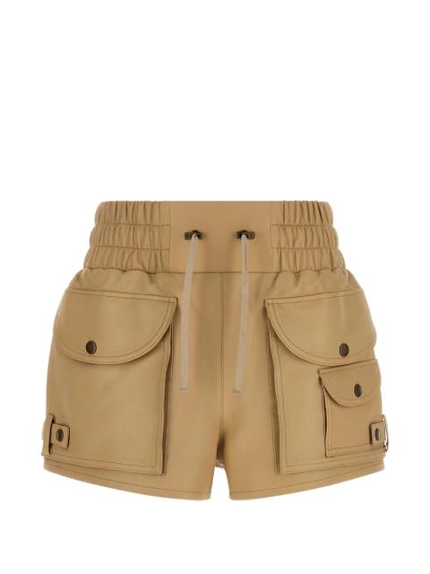 Balmain cargo-pocket leather shorts - Neutrals - zdjęcie produktu nr 1