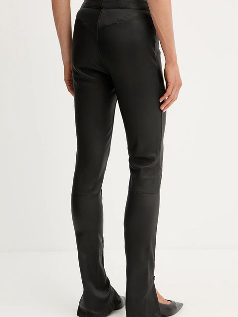 BOSS spodnie skórzane Simax