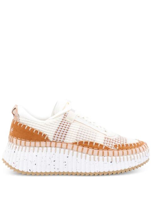Chloé Nama textured-sole lace-up sneakers - White - zdjęcie produktu nr 1
