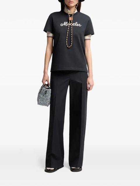 Moncler scripted-logo T-shirt - Blue - zdjęcie produktu nr 2