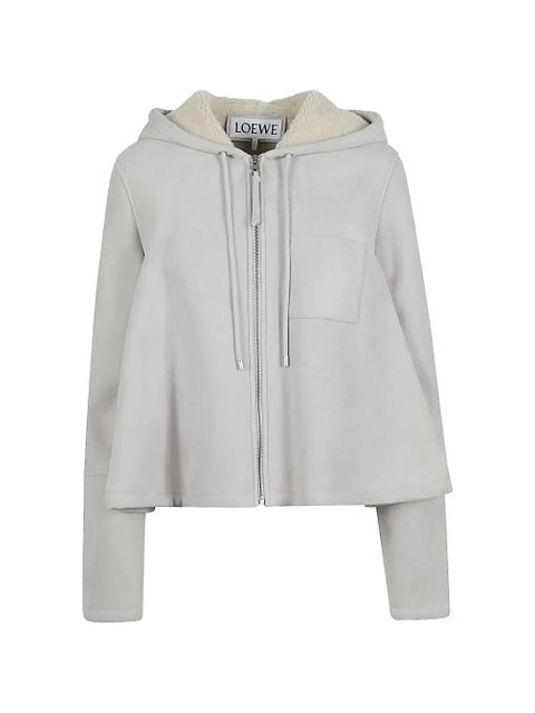 LOEWE leather hooded jacket - Grey - zdjęcie produktu nr 1