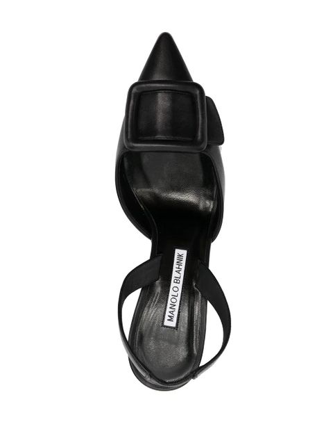 Manolo Blahnik buckle-detail slingback pumps - Black